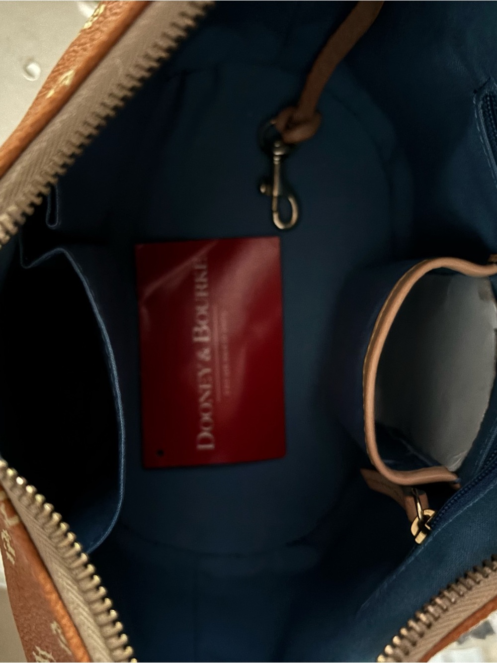 Dooney & Bourke Brown Monogram Shoulder Bag - Picture 3 of 4